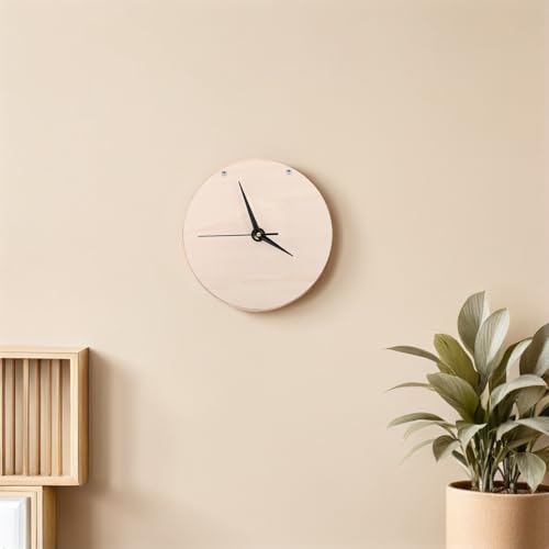 Reloj de madera para manualidades diy con agujas de colores y esferas redondas en lote de 5 7