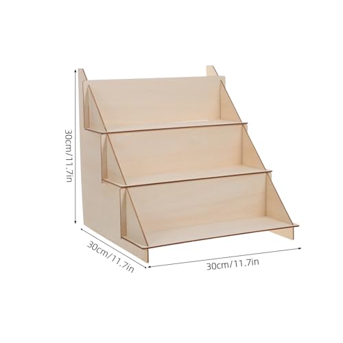 Petite étagère rectangulaire en bois pour éviter la chute des pots - 3
