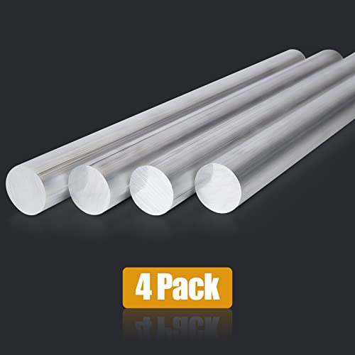 Image of 4 Pcs 1 Inch Diameter Round Aluminum BAR,Long 13 inch 6061 Aluminum Round Bar,T6511 Solid New Mill Stock