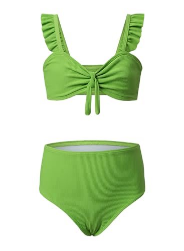 blibean Tween Girls Swimsuit Two Piece Bikini Sets with Chest Pad Size 6-15 Years