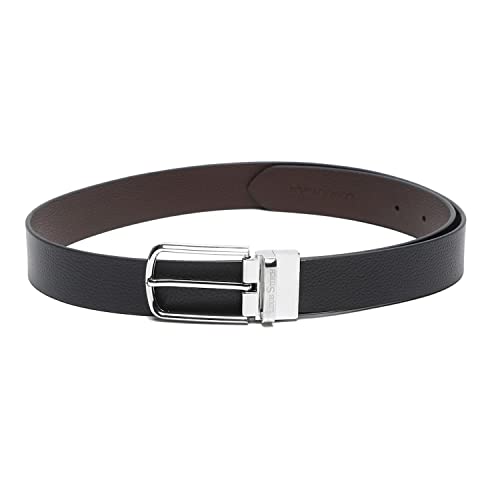 Image of LOUIS STITCH Men's Italian Leather Reversible Belt 1.25 inch (35mm) Handcrafted Formal Waist Band Officewear Men Gents Boys (Brown /Black) (FF-CS-)