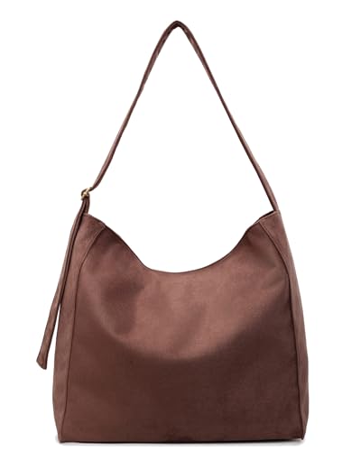 Micmores Handtasche Damen Groß Schultertasche Damen Kunstvelours...