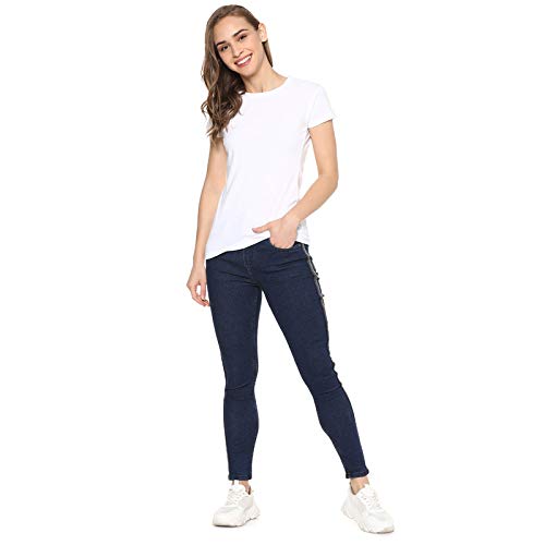 Image of PINACOLADA Super Skinny Side Striped Women Dark Blue Denim Jeans