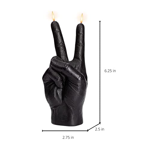Estatua de Mano en Señal de Paz 6.7 in Negro miniatura 6