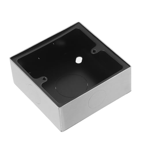 WRITWAA Caja de Interruptor de Pared Tipo 86 en Acero Inoxidable Montaje Superficial para Dispositivos Eléctricos en Oficinas y Hogares