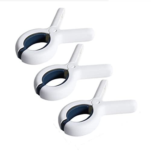 Plastic Clothespins, Beach Towel Clips to Keep Your Towel from Blowing Away (3Pcs Blue)