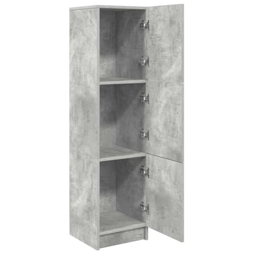 Aparador gris de hormigón con 3 puertas de 122,5 cm, mueble de almacenamiento para salón 6