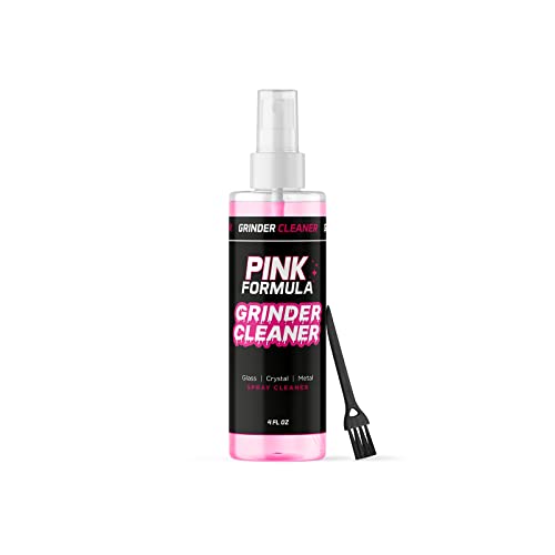 Pink Formula ???????????? ???????????????? & Spice Grinder Cleaner - Cleaning Solution for Glass, Crystal, & Metal Grinders – ???????????????? Grinder Cleaner Solution - (4 Fl Oz)