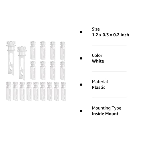 Leinuosen Vertical Blind Stem Replacement White Stems For Vertical Window, Carrier Blinds Curtain Accessories (20 Pieces) #TOP7