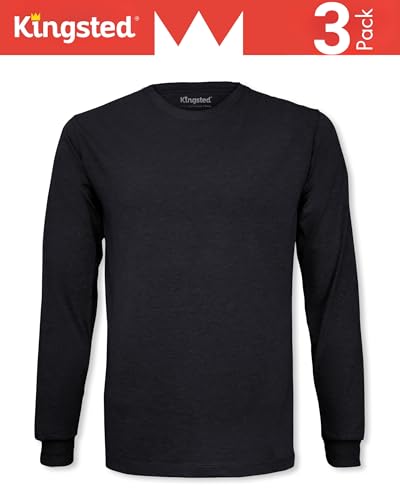 Kingsted Long Sleeve Shirts for Men - Royally Comfortable - Soft Premium Fabric - Well Crafted Classic Tees4