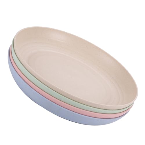 SECFOU 4 Piezas Juego De Platos De De Alimento Platos Para Servir Lámina Bochas De Pasta Tazón De Frutas Tazones De Pasta Bandejas Para Platos Para Servir Páginas