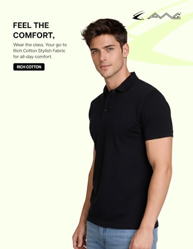 Image of AWG ALL WEATHER GEAR Cotton Rich Solid Polo Tshirt