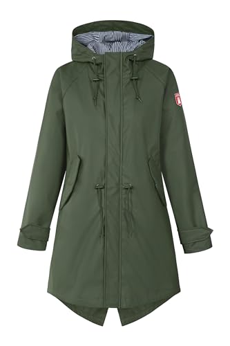 derbe Traveby Friese Fisher Oliv Damen Regenjacke Nachhaltig 38 |...