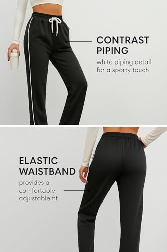 Image of SAKHWALA Women's Striped Track Pants | Women Trackpants | Women Lower /Pyjama | Lounge Pants | Loose Fit Trackpants | Gym /Yoga /Casual Wear Pants