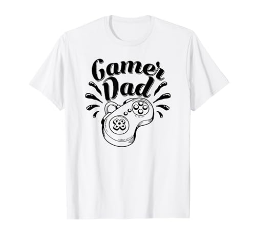 Gamer Dad Gaming Padre Hombres Videojuegos Camiseta