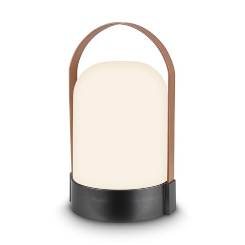 BRILONER - Lampe de table sans fil, variateur à 3 niveaux, fonction mémoire, ip44, câble de charge usb-c, salon à poser, lampe chevet, 14.5 x 13.5 x 24 cm,...