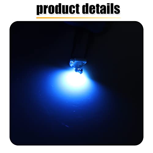 10 Piezas LED T3 Azul Hielo para Panel de Auto miniatura 5
