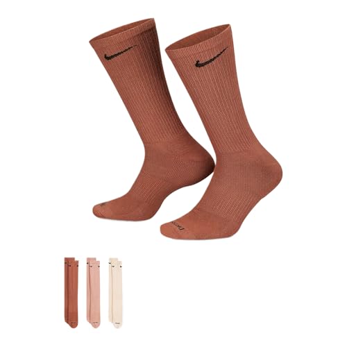 Nike Women's Performance Cushion Crew Training Socks, White/White-Sqdrn Blue-Gym RD