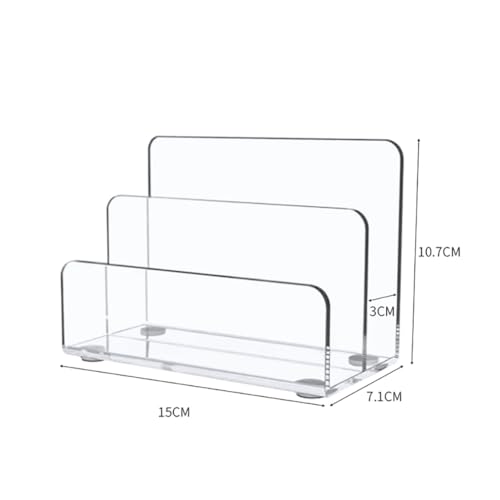 JIHUOO Aktenhalter aus transparentem Acryl, 2 Fächer, für den Schreibtisch, Brief-Organizer, Aktenordner, Dokumentensortierer, Schreibtischständer, Tischplatte, Zeitschriftenhalter