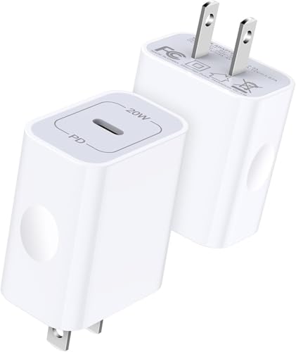 Image of [2-Pack] 20W for Samsung Fast Charging Block USB C Power Adapter Android Wall Plug Brick Type C Block for Galaxy A57 A37 5G /A36 /A15 /A56 /A55 /A35 /A14 5G / A54 /A25 /A23 /A13 /A53 /S26 Ultra /S26 /S25,iPhone 17e
