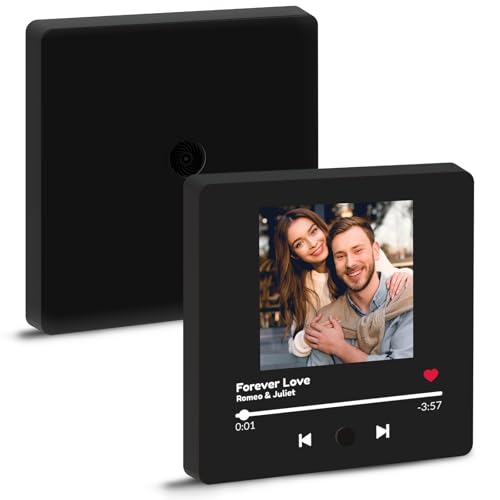 AIFLM Imán de Refrigerador con Música Personalizado Reproductor de Música con Foto San Valentín Spotify Portada del Álbum Puede Reproducir Canciones Regalo para Parejas Navidad San Valentín