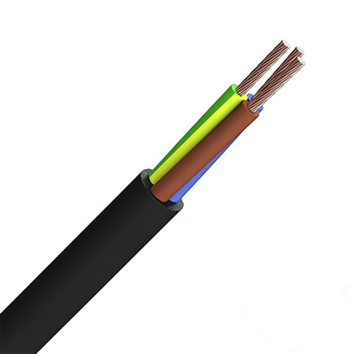 H07RN-F Heavy Duty Rubber Flexible Cable - Various Sizes & Cores (3 Core 2.5mm, 10 mtr)
