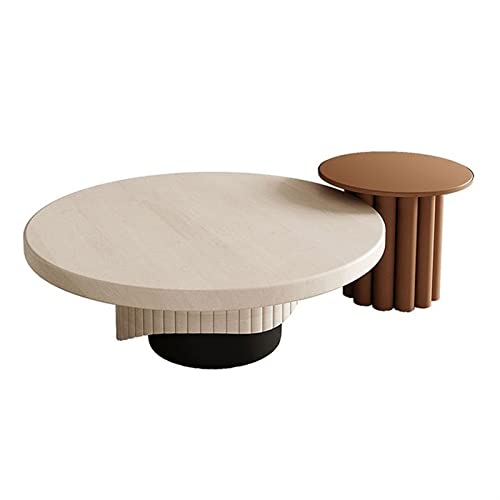 Mesa de centro Combinación de mesa auxiliar creativa moderna, juego de mesa de centro redonda de 2, 27.5 / 31.1 'Juego de mesa de centro de muebles for el hogar for sala de estar, dormitorio Mesas ( C
