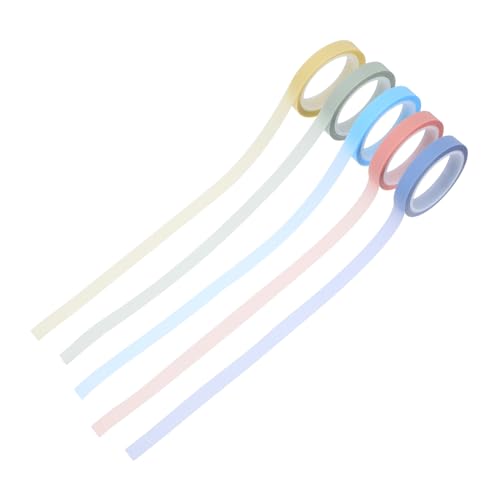 ROMISBABA 10rolls Writable Clear Sticky Tape Transparent Removable Adhesive for School and Office Use for Annotation Index Labeling and Page Marking Colors