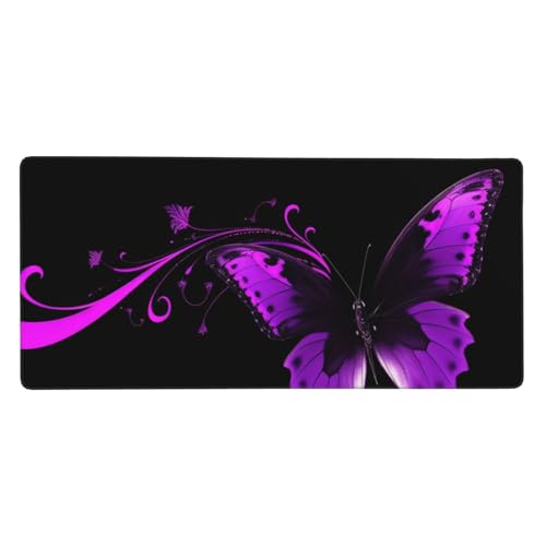 Tapis de souris XXL papillon | Grand format 90x40 cm étendu et antidérapant