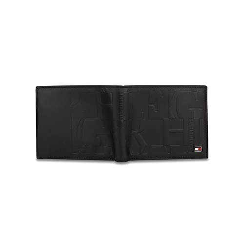 Image of Tommy Hilfiger Clyde Leather Global Coin Wallet for Men - Black, 4 Card Slots