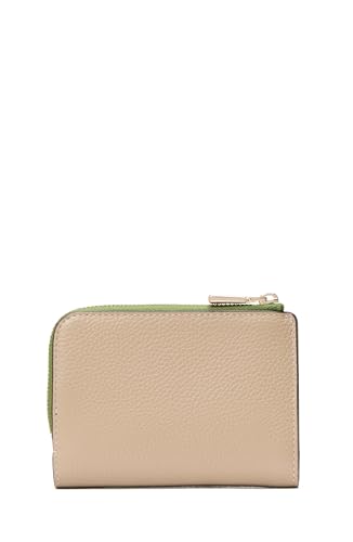 kate spade new york AVA Colorblocked Pebbled Leather Zip Bifold Wallet, Jungle Vine Multi3