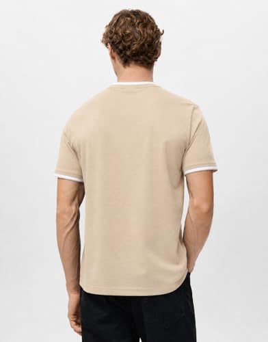 Image of Alan Jones Clothing Men's Self Design Cotton Regular Fit T-Shirt