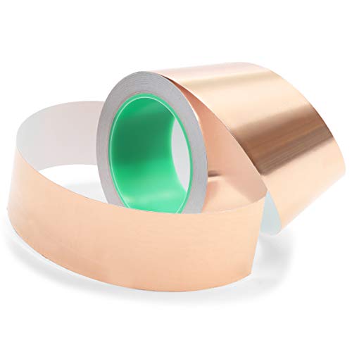 Copper Foil Tape, 2-Inch Wide Conductive Adhesive (Rose Gold, 20 Yards) - Thumbnail 4