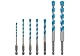 Bosch 7x EXPERT HEX-9 Multi Construction Bohrer-Set (für Beton, Soft Ceramic Tiles, 4-12 mm, Professional Zubehör Schlagbohrer, Schrauber, Bohrmaschine)