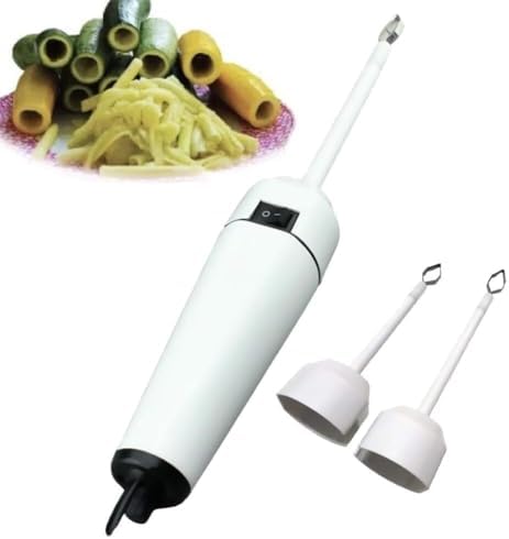 Electric Vegetable Corer - Handheld Zucchini Tool with Adjustable Stainless Steel Heads, One-Button Speed Control, Effortless Seed Remover for Fruits & Veggies, Perfect for Home Cooks