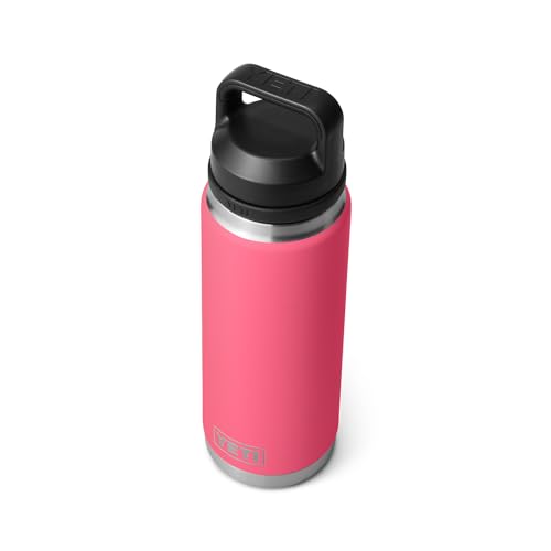 Image of YETI Rambler 26 oz Bottle, Leakproof, Vacuum Insulated, Stainless Steel with Chug Cap, Tropical Pink