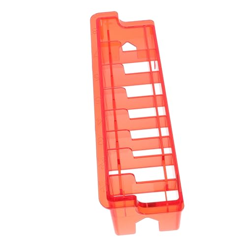 Generic Clipper Guard Organizer Hair Clipper Limit Comb Holder Clipper Guard Storage Holder Clipper Comb Holder Positioning Comb Organizer Case Shears Storage Box Plastic Hair Comb Red, 22x7cm