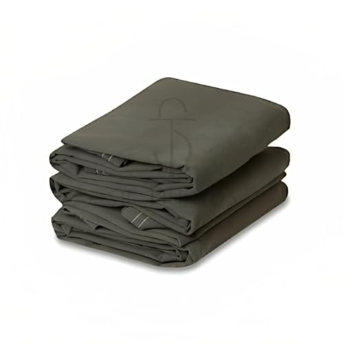 Image of Heavy Duty Tarpaulin 1200GSM Canvas - Commercial Canvas TIRPAL Waterproof- 100% Waterproof Resistance Military Grade- UV Resistant TARP, RUSTPROOF Reinforced Eyelets (Grey, 6 x 6 FT)