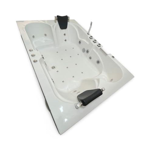 Image of Couple Seater Bath, 6 Feet by 4 Feet, Freestanding Whirlpool Massage Bath Tub with lighting system, bath, bath tub for adult 2 person