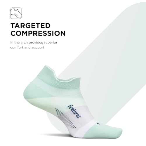 Image of Feetures Elite Light Cushion Mini Crew Sock - Sport Sock with Targeted Compression