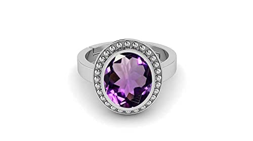 Bague améthyste réglable en argent pour sublimer vos tenues de soirée et du quotidien