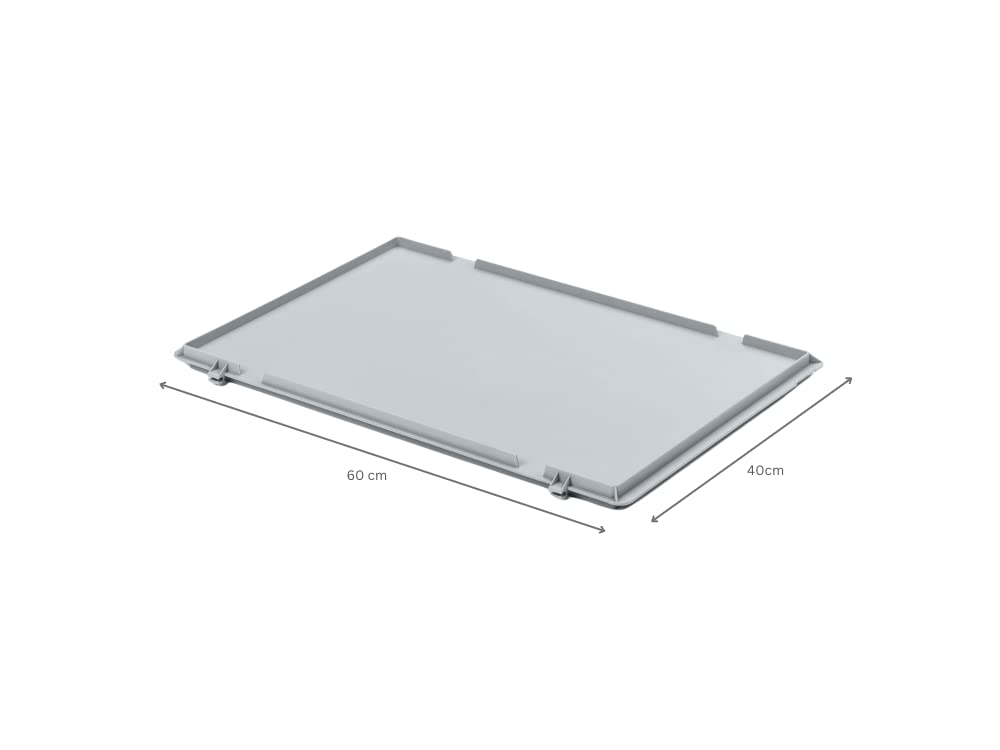 PROREGAL SuperSparSet 5x Scharnierdeckel für Eurobehälter | HxBxT 2,7x40x60cm