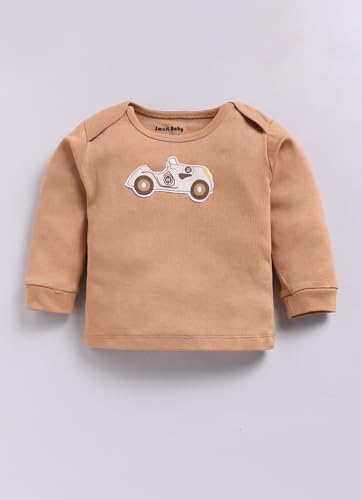 Image of Smart Baby Full Sleeve T-Shirt and Pyjama Set | 100% Cotton Interlock Fabric | Newborn to 6 Months Infant Wear | Soft & Lightweight Baby Suit for Boys & Girls