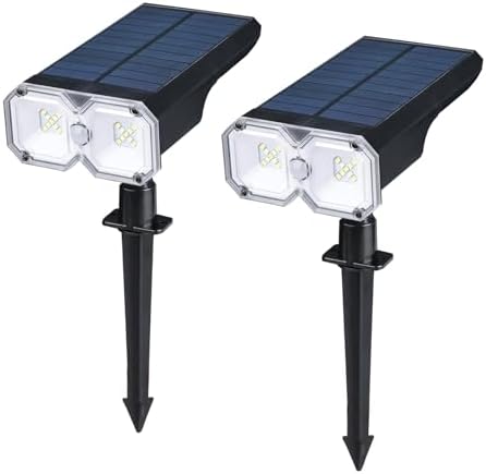 GRIFEMA GD251-2 LED Solar Lights Outdoor Garden [2 Pieces/18 LED/5 Modes], IP65 Waterproof, for Path, Patio, Land, Lawn Lighting