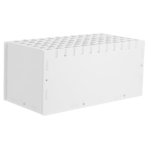 Organisateur de stylos bureau 72 cases en bois blanc pour rangement feutres