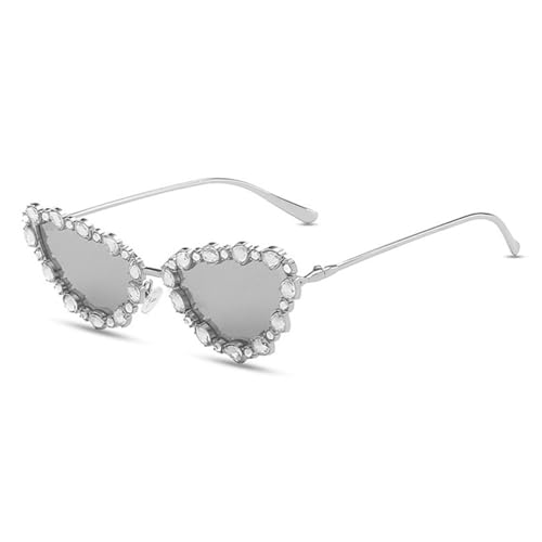 Lunettes de soleil œil de chat cristal pour femmes et hommes tendance