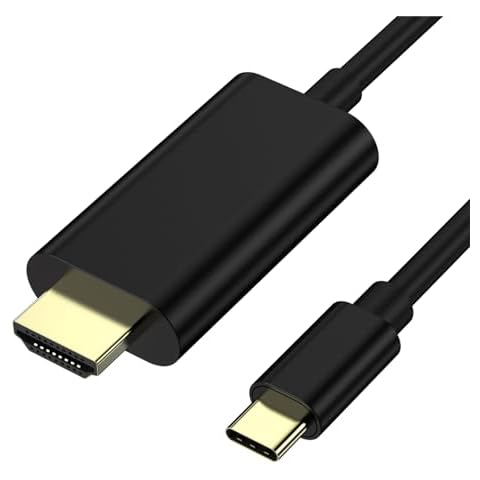 USB C to HDMI Cable（6FT）, [4K, High-Speed] USB Type C to HDMI Cable for Home Office, [Thunderbolt 3/4 Compatible] for Chromebook,for MacBook Pro/Air 2023,for iPad Pro, for iMac, for XPS 17, S23 Cover