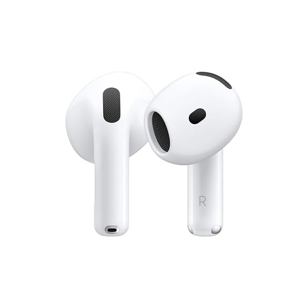 Apple AirPods 4 Wireless Earbuds, Bluetooth Headphones, with Active Noise Cancellation, Adaptive Audio, Transparency Mode, Personalized Spatial Audio, USB-C Charging Case, Wireless Charging, H2 Chip