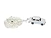 Miniblings Collier Trabi 45 cm Voiture Miniature Trabant véhicule Voitures Blancs - Bijoux Faits Main - chaîne à maillons argenté