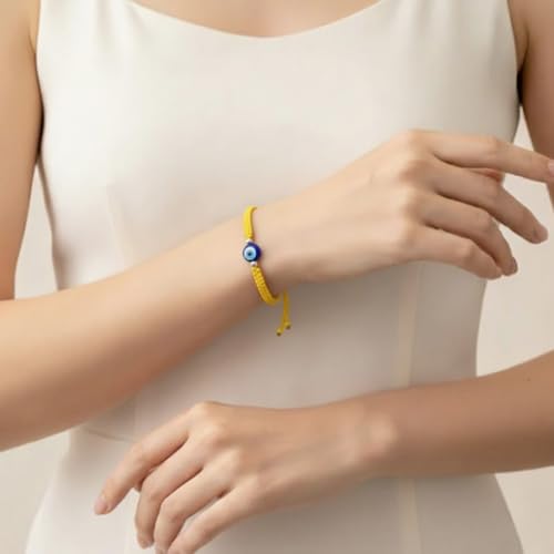 Image of 925 Sterling Silver Evil Eye Bracelet for Men and Women - Nazariya Ankh wala Pure Chandi Ka Hand Band | Buri Nazar se Protection ke Liye | Najar Battu